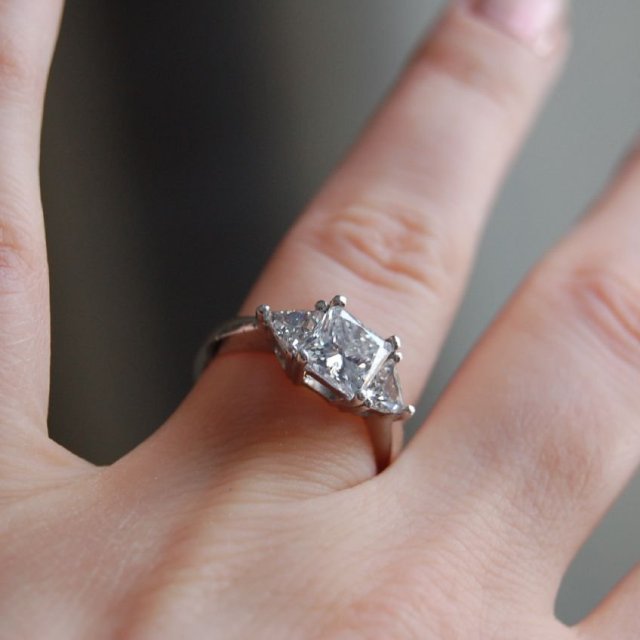 Pierścionek Princessa – diament