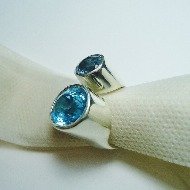 Pierścionek Niebo – topaz